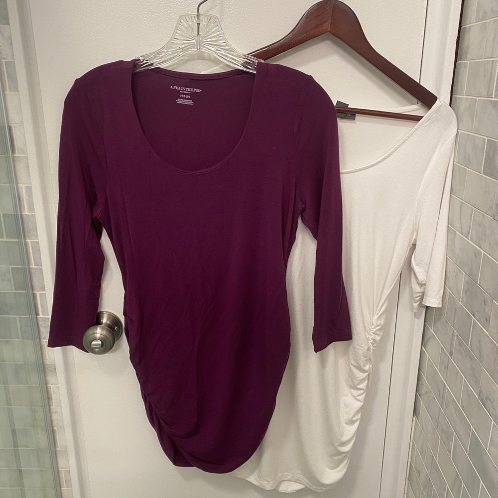 2 pea in a pod long sleeve tunic tops